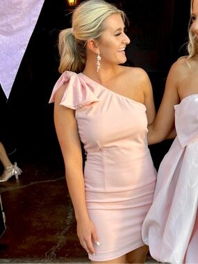 Pink Bow Cocktail Dress